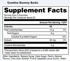 BUCKED UP CREATINE GUMMY BUCKS BLUE BLAST 17.6 OZ 04/2027