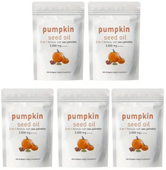 Pumpkin Seed Oil Saw Palmetto 3000mg 5X300gel Cold Press Virgin Oil Phytosterols