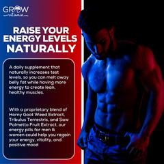 Grow Vitamin Testosterone Booster, Stamina-Energy-Strength