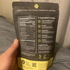 Buzz Organic Honey Energy Gel with Electrolytes, Magnesium, Sea Salt, Potassium