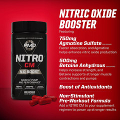 Sports Nitro CM Nitric Oxide with Agmatine Pre Workout Supplement – Muscle Growt