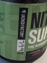 Jacked Factory NitroSurge Pre-Workout Powder Cherry Limeade 30 Serv 8.57oz