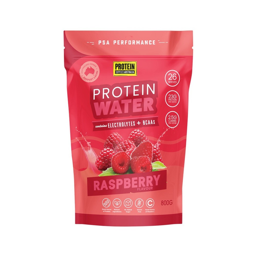 New Protein Supplies Australia Protein Water Raspberry 800g Electrolytes + BCAAs