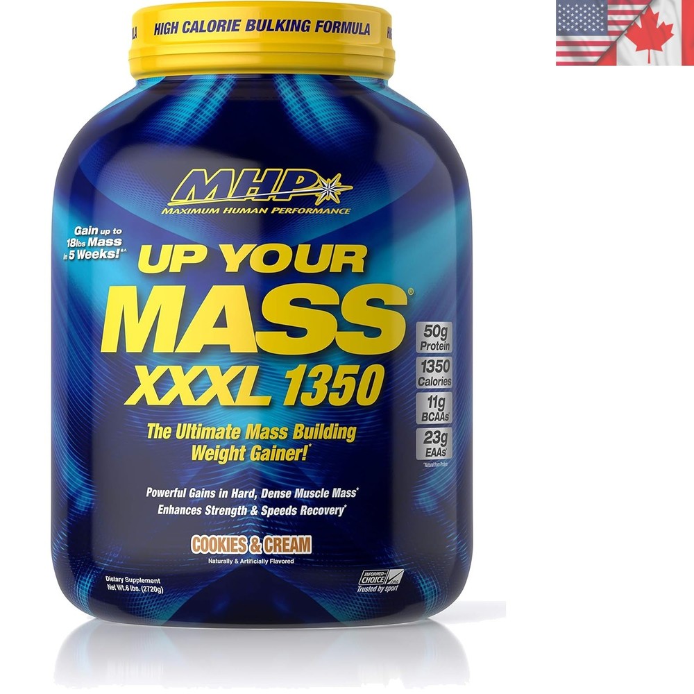 MHP UP Your Mass XXXL 1350 – Weight Gainer, 50g Protein, Cookies & Cream
