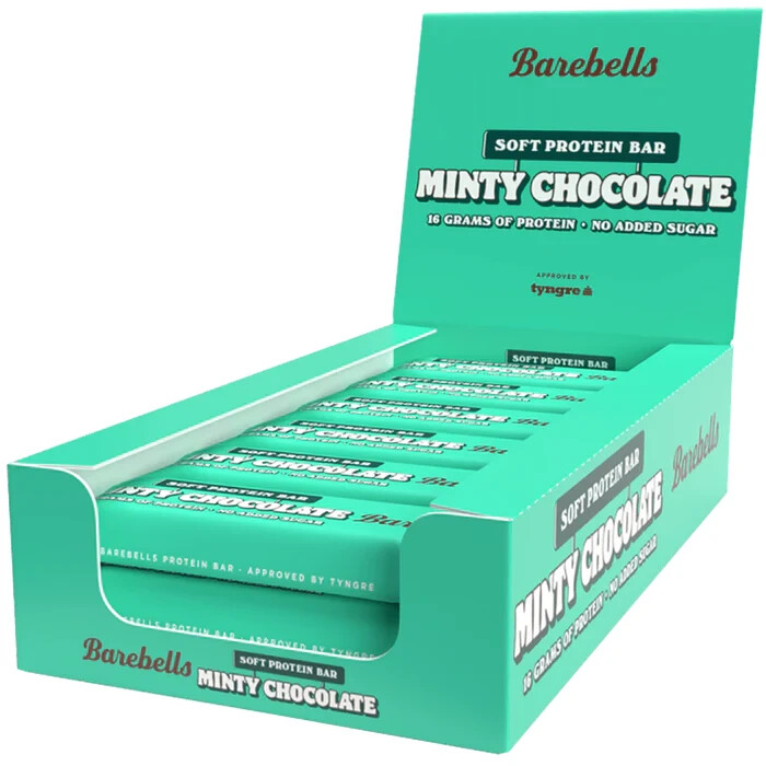Barebells Soft Protein Bar Minty Chocolate 12 Bars Barebell Bars Mint Choco