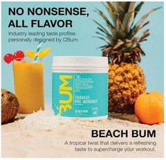 RAW Pre Workout Powder Thavage Beach Bum Sports Nutrition Supplement 40 Servings