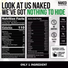 NAKED Casein – 1Lb Micellar Protein – Bulk, Zero 1 Pound (Pack of 1)