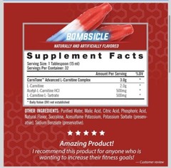 L-CARNITINE LS3 3000 Fat Loss-Metabolism Activator – Bombsicle (32 Sev)