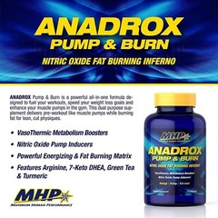 MHP ANADROX Pump & Burn Thermogenic Pre-Workout Fat Burner Pills 112 Capsules