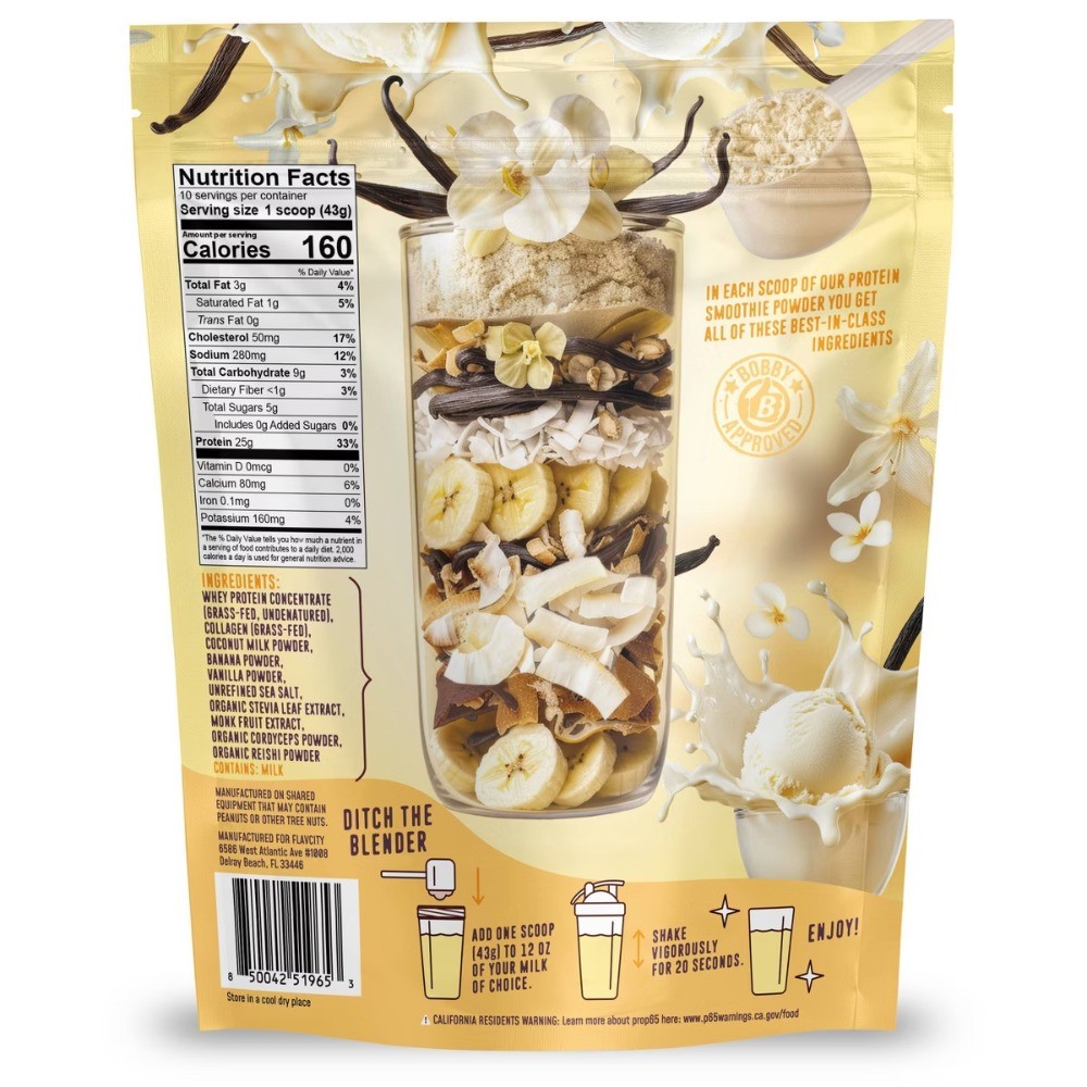 Protein Smoothie Powder – 10 Servings – Vanilla Cream – 430gms
