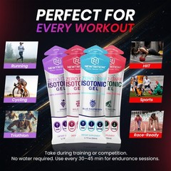 NewTrition Isotonic Energy Gel Variety Pack 50ml 20g Carbs Running Cycling Fuel
