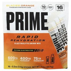 Rapid Rehydration, Electrolyte Drink Mix, Glacier Orange, 16 Sticks, 0.2 oz (5.9