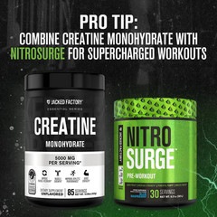 Jacked Factory Creatine Monohydrate Powder 425g – 5g Daily Creatine Supplement f