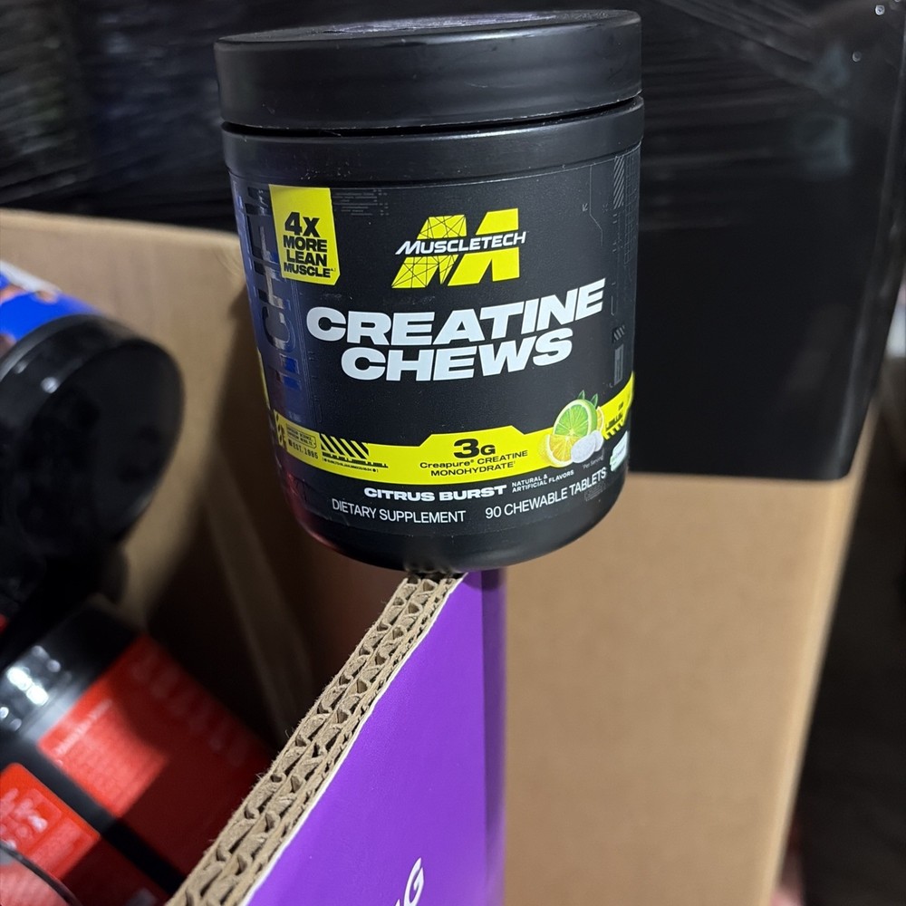 New MuscleTech Creatine Chews Citrus Burst – 90 Chewable Tablets Exp 6/2027