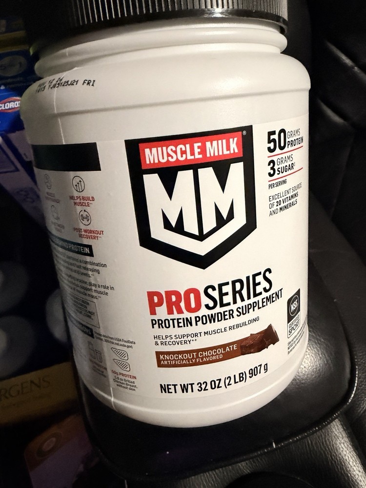 Muscle Milk Pro Series Protein Powder Knockout Chocolate 32oz NSF Certified