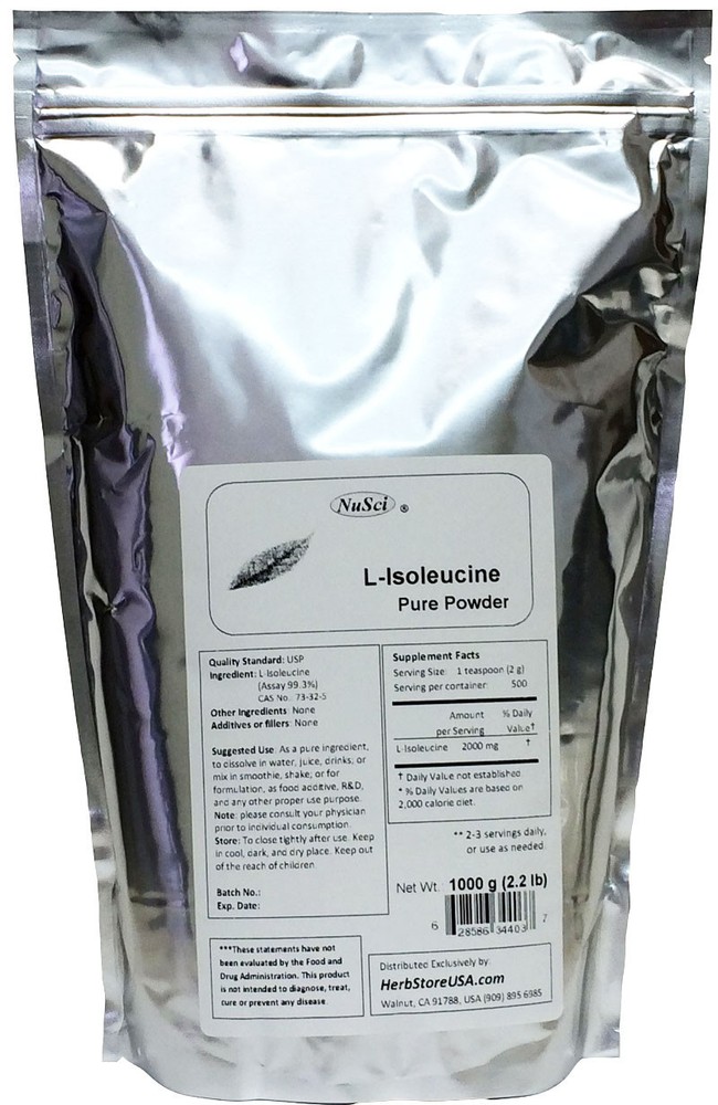 NuSc Pure L-Isoleucine powder 2270g (5 lb) Isoleucine BCAA USP Muscle building