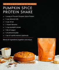 Vegan Pea Protein Powder Pumpkin Spice | 20g Organic | Keto, Low Carb, 10