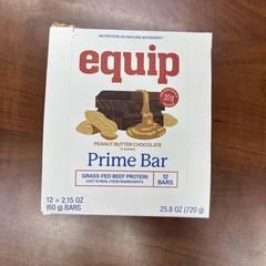 Equip Prime Bar Peanut Butter Chocolate – 12 Count Exp. 4/1/2027