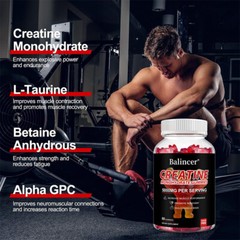 Creatine Monohydrate 60 Gummies Increase Performance Energy Muscle Endurance