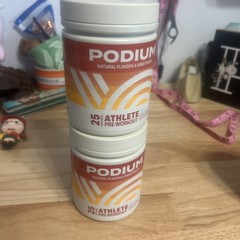 PODIUM Natural Flavors & Sweeteners Athlete Pre Workout Blue Raspberry Exp 03/26