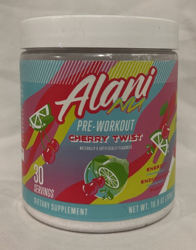 Alani Nu Pre Workout Cherry Twist 30 Servings (10.9 oz) Expires 01/2027
