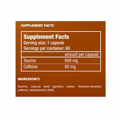 BIOTECH USA CAFFEINE & TAURINE Power Food Supplement Pills Energy & Weight Loss