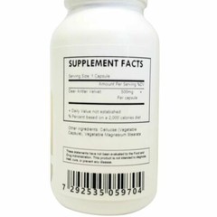 100 Deer Antler Velvet Extract 4:1 Powder Capsules 500mg (Cervi Cornu)Free Ship