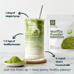 Pure Dried Wolffia Globosa Powder Plant Base High Protein Superfood, B12 Vegan