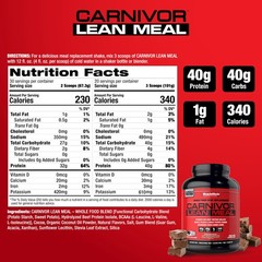 Musclemeds Carnivor Lean Meal Whole Food Meal Replacement Shake Mre Beef