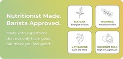 Blume SUPERFOOD LATTE BLEND 3.5 oz (25 Ser) Matcha Coconut Flavor BEST BY 08/26