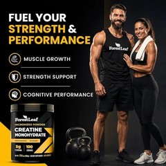 ForestLeaf Micronized Creatine Monohydrate Powder 2 PACK Muscle Growth Strength