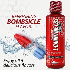 Isatori Liquid L-Carnitine LS3 3000 Bombsicle 16 fl.oz Each (Pack of 3)