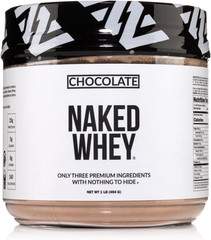 NAKED Chocolate Whey Protein Powder 1Lb | Grass Fed, Organic Cacao, Gluten Free