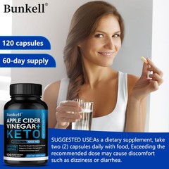 Apple Cider Vinegar BHB Salts Supplement Diet Pills Unisex Support Appetite
