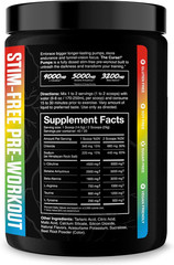 JNX SPORTS The Curse! Pump Pre Workout Powder – Stim-Free Pre Workout