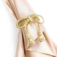 Curtain Tiebacks, Gold Bow Tie Metal Curtain Holdbacks, 2 Pcs | No-Drill Design,
