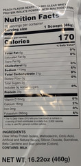 Science in Sport REGO Clear Recovery, 10 Servings, Peach, Exp. 12/27