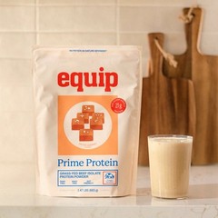 Equip Prime Salted Caramel Grass-Fed Beef Protein Powder 1.7lb Exp 2028 NEW