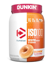 Dymatize ISO100 Hydrolyzed Whey Isolate Dunkin’ Glazed Donut 20 Servings