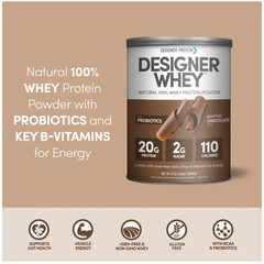 Designer Whey Protein Powder Gourmet Chocolate 12oz Gluten Free