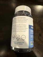 Organic Ashwagandha Blackberry Flavor 56 Gummies -2 per serv EXP 8/27
