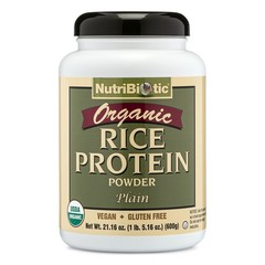 NutriBiotic Organic Rice Protein, Plain Protein Powder 21.16 oz (1 lb 5.16 oz)