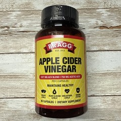 BRAGG Apple Cider Vinegar 90 Capsules – 750 Mg Acetic Acid EXP 05/2028