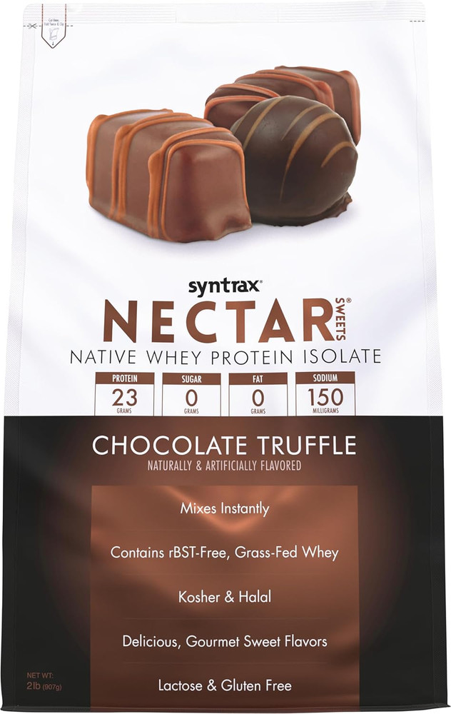 Nutrition Nectar Sweets, 100% Whey Isolate Protein Powder, Chocolate Truffle, 2