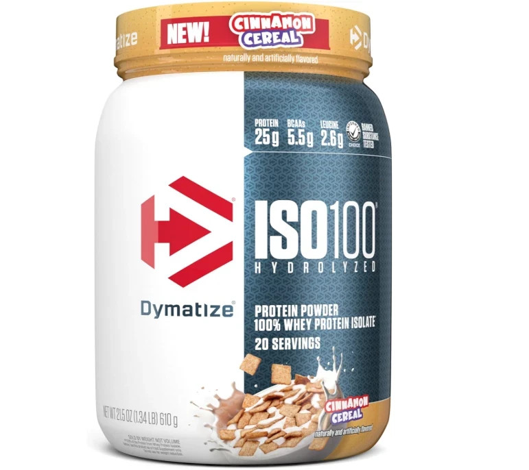 Dymatize ISO100 Whey Isolate Cinnamon Cereal 20 Servings 25g Protein