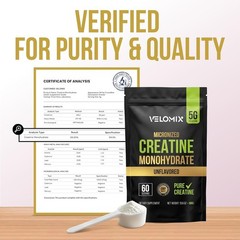 Creatine Monohydrate Powder – 100% Pure, No Fillers, Easy to Use, 60 Servings