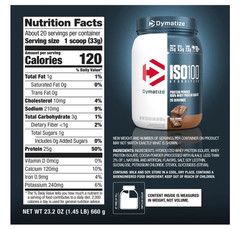 Dymatize ISO100 Hydrolyzed Whey Fudge Brownie 20 Servings 25g Protein