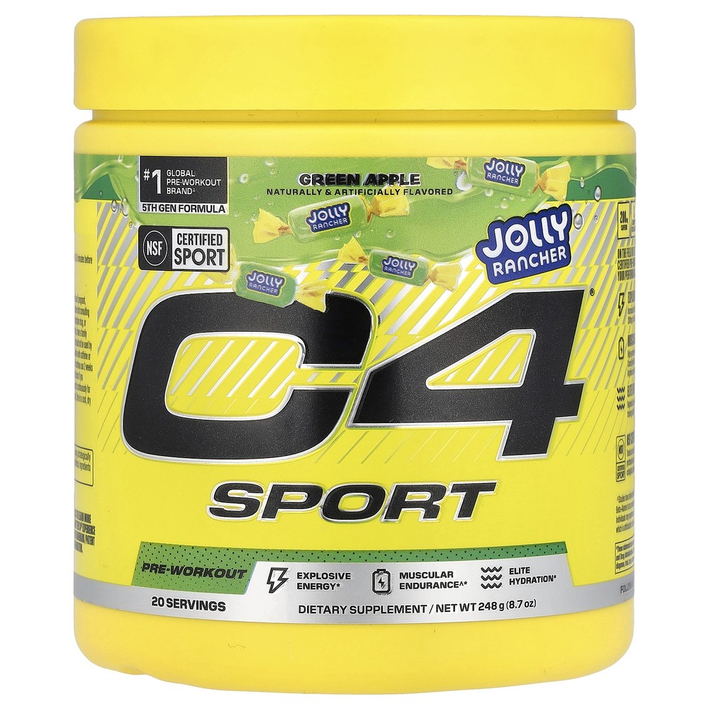 C4® Sport, Pre-Workout, Jolly Rancher Green Apple , 8.7 oz (248 g)