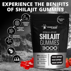 Shilajit-Gummies 3000mg – Energy, Immune & Brain Support | 90 Ct | Men & Women