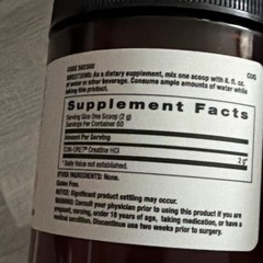 Beyond Raw Chemistry Labs Creatine HCl 60 Servings Muscle Performance Exp:6/2027